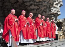 W Eucharystii prócz nuncjusza uczestniczyli biskup opolski Andrzej Czaja, biskup gliwicki Sławomir Oder, biskupi pomocniczy diecezji opolskiej: Rudolf Pierskała i Waldemar Musioł, biskupi seniorzy: Jan Kopiec i Paweł Stobrawa, a także neoprezbiterzy.  