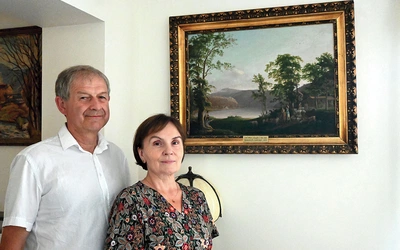 – To nie tylko kolekcja,  ale też część naszego życia – przyznają państwo Honkowie.  Tu: „Romantische Landschaft” autorstwa Karla Alberta Schaeffera, serdecznego przyjaciela  J. v. Eichendorffa
