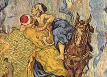Miłosierny Samarytanin (według Delacroix) na płótnie Vincenta van Gogha