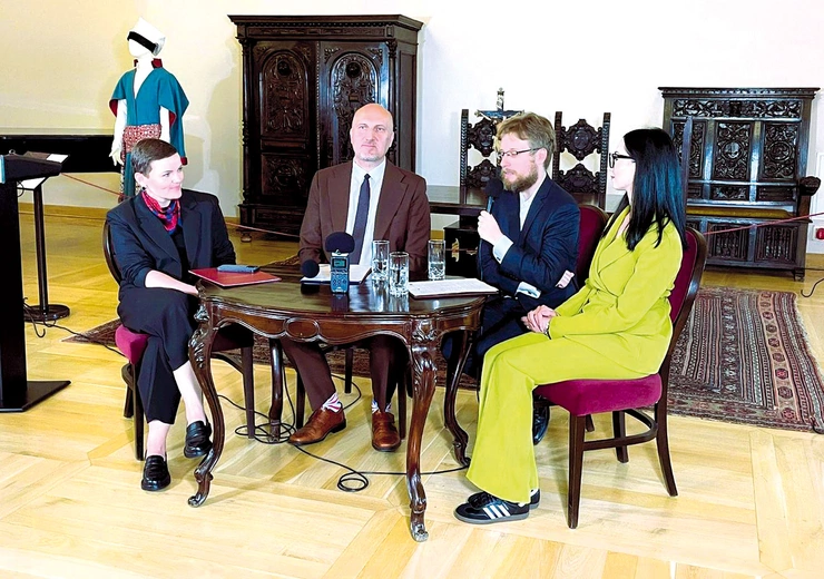 W konferencji uczestniczyli (od lewej): Marta Cienkowska, Grzegorz Socha, Mikołaj Getka-Kenig i Kinga Kędziora.