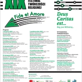 XIX Międzynarodowy Festiwal Twórczości Religijnej "Fide et Amore", 1 sierpnia-24 października