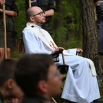 Harcerska Msza św. w lesie
