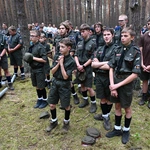 Harcerska Msza św. w lesie