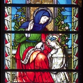„Św. Anna nauczająca Maryję”, 1896 r., Adalbert Redner, kościół Wniebowzięcia NMP, Zbrosławice. 