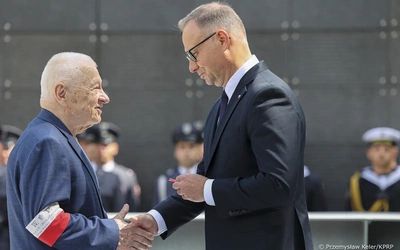 Spotkanie powstańców z prezydentem Polski i Warszawy