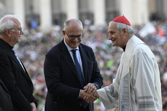 Kard Zuppi i burmistrz Rzymu, Roberto Gualtieri