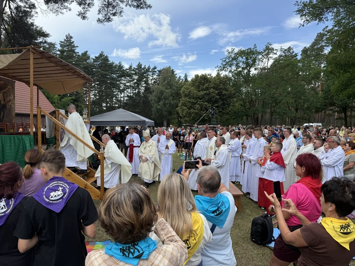 80. Pielgrzymka Rybnicka - postój w Miotku