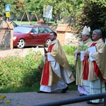 Popowo Kościelne. Poświęcenie cegły z Dzrwi Świętych bazyliki św. Piotra w Watykanie