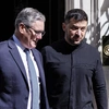 Wołodymy Zełenski i premier Wielkiej Brytanii, Keir Starmer
