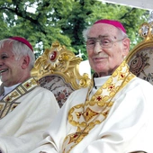 Abp Alfons Nossol (z prawej) obchodził w tych dniach  93. rocznicę urodzin. 