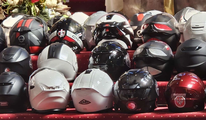 Piekary Śląskie. Śląski postój na trasie Pielgrzymki Motocyklistów "Od Krzyża do Krzyża" [ZDJĘCIA]