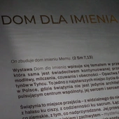 Dom dla Imienia - nowa wystawa w Tyńcu