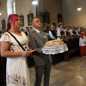 Dożynki diecezjalne w Wielowsi - Msza św. w kościele