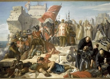Zakończenie oblężenia Malty na obrazie, który w XIX wieku namalował Charles Philippe Lariviere.