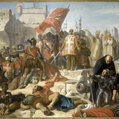Zakończenie oblężenia Malty na obrazie, który w XIX wieku namalował Charles Philippe Lariviere.