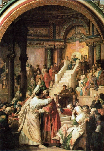 „Św. Augustyn na synodzie w Kartaginie” – malowidło z XIX wieku