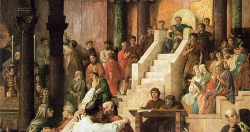 „Św. Augustyn na synodzie w Kartaginie” – malowidło z XIX wieku