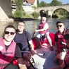 Jedną z atrakcji był spływ pontonem Nysą Kłodzką.