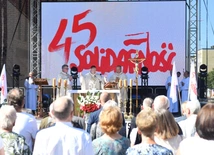 Gorzów Wlkp. Obchody 45. rocznicy powstania NSZZ "Solidarność"