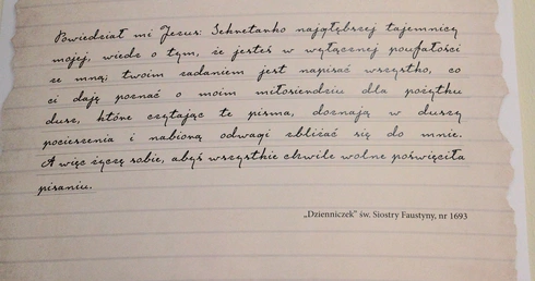 Po raz drugi w łagiewnickim klasztorze można zobaczyć rękopisy "Dzienniczka" św. Faustyny