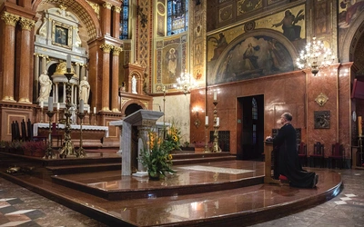 Dzień  po ogłoszeniu nominacji bp Przybylski odwiedził sanktuarium Matki Sprawiedliwości i Miłości Społecznej w Piekarach Śląskich.