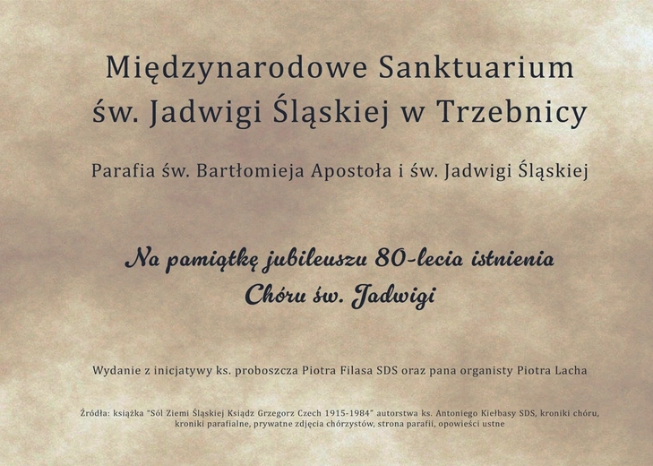 Wystawa poświęcona Chórowi św. Jadwigi w Trzebnicy