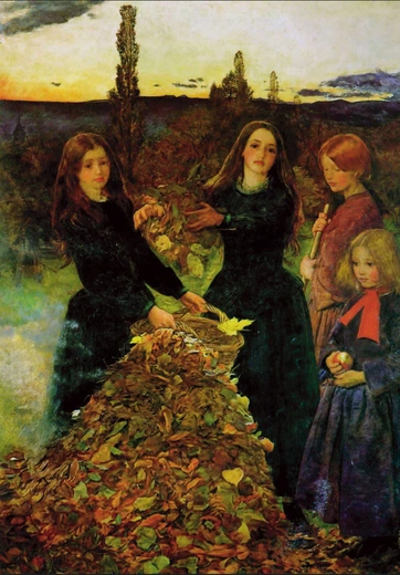  Jesienne liście, 1856 Galeria Sztuki Miejskiej, Manchester, Wielka Brytania
