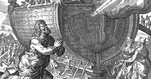 Gdy Bóg widział, iż ziemia jest skażona, że wszyscy ludzie postępują na ziemi niegodziwie, rzekł do Noego: „Postanowiłem położyć kres istnieniu wszystkich ludzi, bo ziemia jest pełna wykroczeń przeciw mnie; zatem zniszczę ich wraz z ziemią. Ty zaś zbuduj sobie arkę z drzewa żywicznego…” (Rdz 6,12-14).