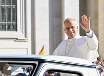 Leon XIV podczas audiencji jubileuszowej