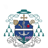 Herb biskupa katowickiego Augusta Hlonda SDB.