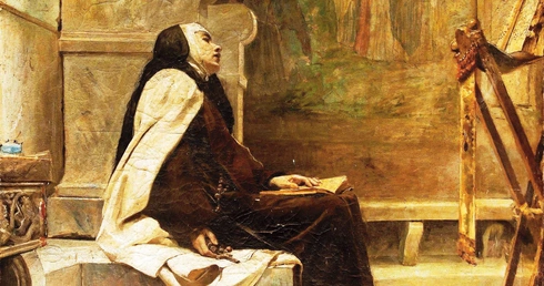 José Alcázar Tejedor Święta Teresa od Jezusa olej na płótnie, 1884 Muzeum Prado, Madryt