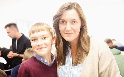  Diana Dąbrowska z synem Filipem. 