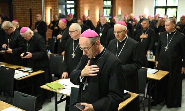 Biskupi podczas spotkania episkopatu