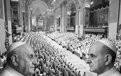 Ojcowie soborowi w bazylice św. Piotra.