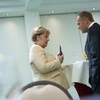 Angela Merkel rozmawia