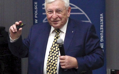 Prof. Edward Pliński mówił o śląskich noblistach. 