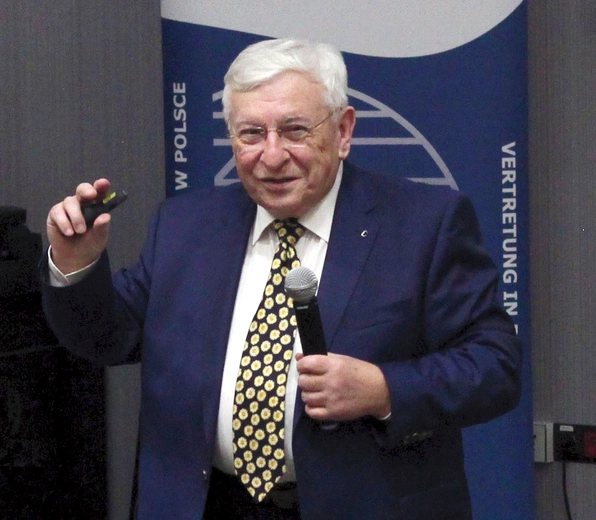 Prof. Edward Pliński mówił o śląskich noblistach. 