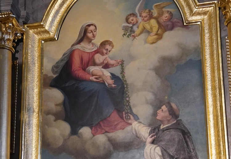 Brzezia Łąka. Dziękczynienie za dar świątyni, z Matką Bożą Różańcową