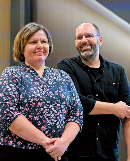 Jadwiga Wójciak i Daniel Podobiński o prowadzonych poszukiwaniach opowiedzieli podczas listopadowego Łambinowickiego Spotkania Muzealnego.