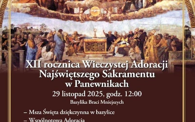12. rocznica rozpoczęcia wieczystej adoracji Najświętszego Sakramentu w Panewnikach, 29 listopada