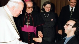 Jan Paweł II i Roberto Benigni