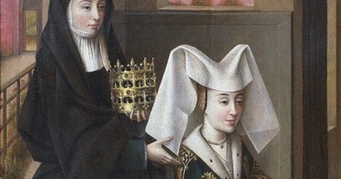 Izabela Portugalska ze św. Elżbietą Węgierską. XV-wieczne dzieło Petrusa Christusa