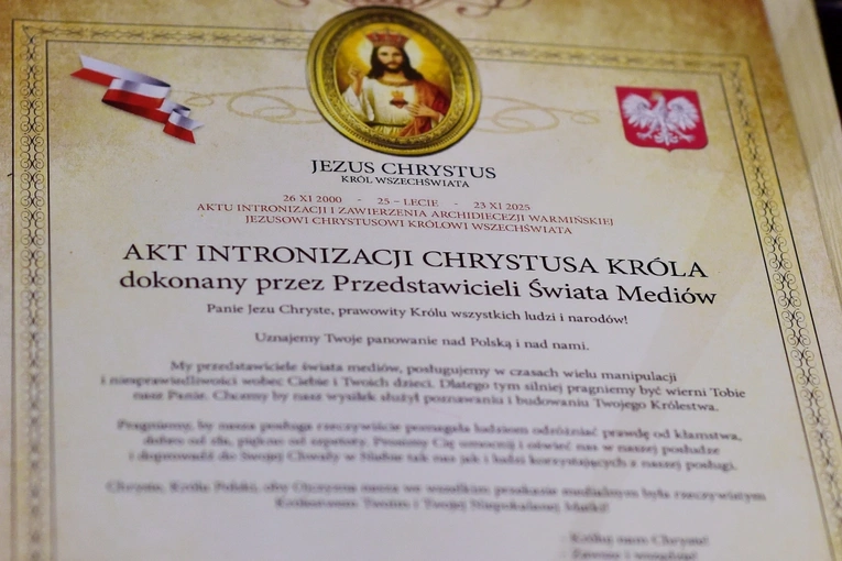 Uroczystość Chrystusa Króla - intronizacja