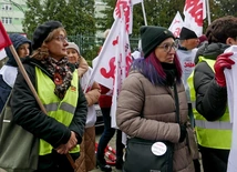 Katowice. Pikieta "Solidarności" przed Śląskim Kuratorium Oświaty
