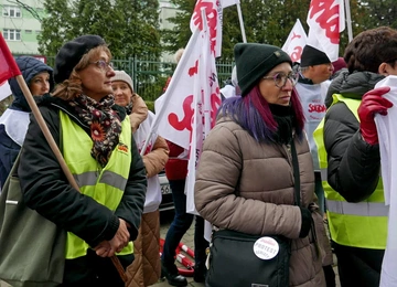 Katowice. Pikieta "Solidarności" przed Śląskim Kuratorium Oświaty