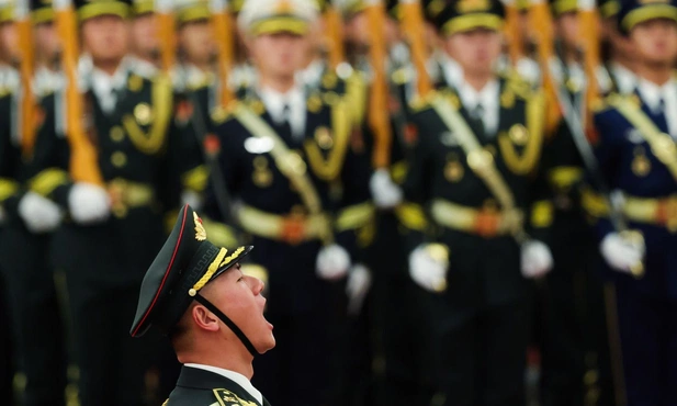 Wojsko chińskie podczas uroczystości w Pekinie