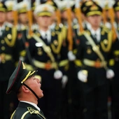 Wojsko chińskie podczas uroczystości w Pekinie