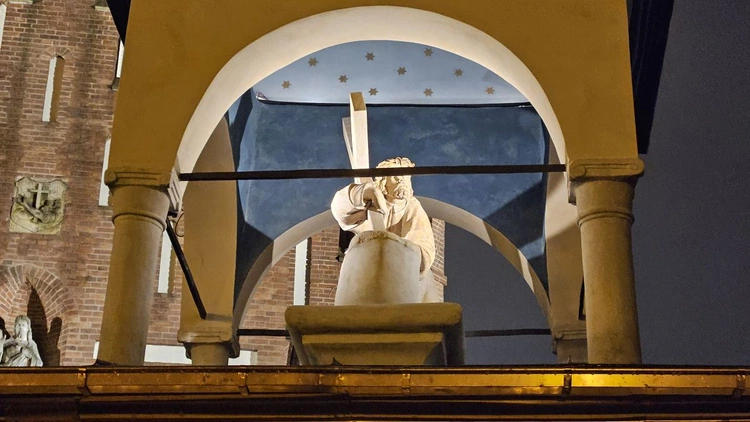 Poświęcenie figury Chrystusa upadającego pod krzyżem u radomskich bernardynów