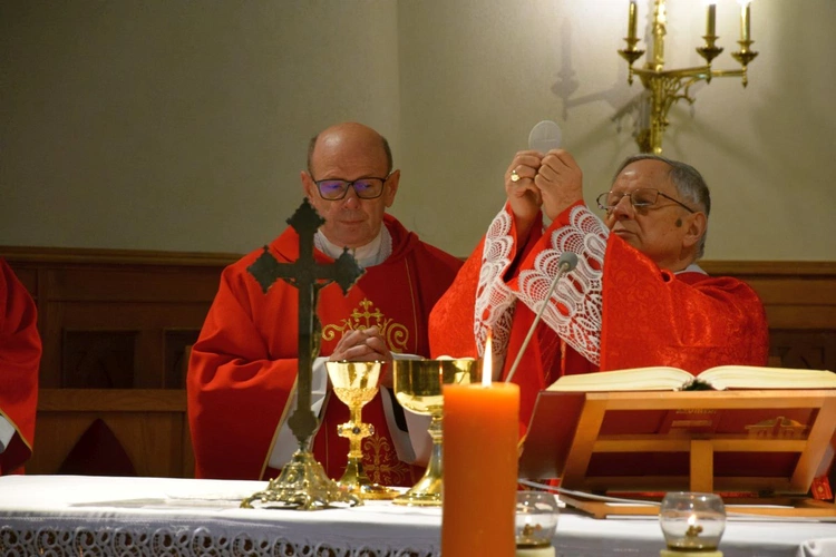 Poświęcenie figury Chrystusa upadającego pod krzyżem u radomskich bernardynów