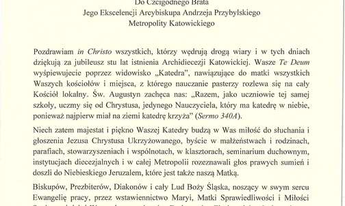 Papieskie pozdrowienie dla uczestników spektaklu "Katedra"